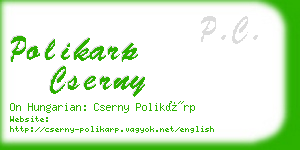 polikarp cserny business card